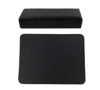Homoyoyo 2pcs Nail Art Hand Rest Leather Manicure Mat Pu Leather Rectangular Litchi Texture Easy to Carry Firm Support for Stylish Ladies Nail Beauty