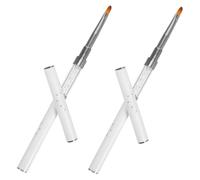 Homoyoyo 2pcs Nail Art Liner Brushes Double Ended Detailing Pen for Fine Drawing and Gel Polish Design Portable and Sturdy for Studio the Go Nail Art