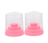 Homoyoyo 2pcs Nail Drill Bit Box 48-hole Pp Organizer Fashion Forward Trend Storage Case for Nail Salon Use