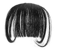 Homoyoyo 2pcs Natural Clip-in Bangs Hair Extensions for Women Wispy Hairpiece with Temples Fake Fringe for Daily and Party Hairstyles Realistic Volume-adding Hair Bangs