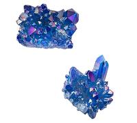 Homoyoyo 2Pcs Natural Crystal Cluster Stones for Aquarium Landscape and Home Decoration Healing Crystals for Jewelry Making Feng Shui and Art Projects