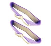 Homoyoyo 2pcs Natural Loofah Back Scrubbers with Handles for Shower Deep Cleansing and Exfoliating Washcloths Long Stretchable Back Washer for Men and Women Violet