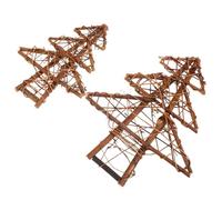 Homoyoyo 2pcs Natural Rattan Vine Wreaths for DIY Christmas Craft Hand Woven Hanging Wreath Decors for Front Door Wall Festival Decoration