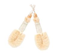 Homoyoyo 2pcs Natural Sisal Body Brush Ergonomic Handle Exfoliating Bath Scrubber for Shower Deep Cleansing Dead Skin Remover Large Bathroom Shower Body Scrubbing Brush
