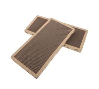 Homoyoyo 2pcs Natural Sisal Cat Scratch Pad Flat Scratcher Mat with Corrugated Edges for Indoor Cats Furniture Protector Couch Corner Guard Anti-scratch Non-slip Claw Care