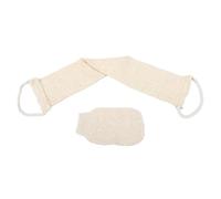 Homoyoyo 2pcs Natural Sisal Exfoliating Body Scrubber Back Rub and Bath Rub Glove Strap for Deep Cleaning Shower Use for Men Women