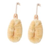 Homoyoyo 2pcs Natural Sisal Fiber Bath Brushes with Comfortable Grip for Exfoliation and Deep Cleansing Durable Body Scrubber for Removing Dead Skin and Enhancing Smooth Skin Portable