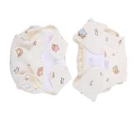 Homoyoyo 2pcs Newborn Reusable Cloth Diapers for Dolls Small Size 5-11lbs Briefs Cotton Washable Nappies Pink and Blue Animal Doll Accessories