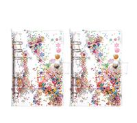 Homoyoyo 2pcs Notebook Cover Glitter Notebook Shell Plastic Binder Eye-catching Elegant Design Protect Manuals and Not Easy to Deform for Office and Home Use