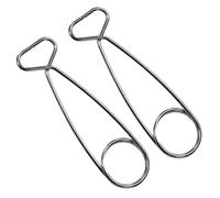 Homoyoyo 2pcs Outdoor Cook Hook Fish Shape Hanging Pot Hook Stainless Steel Multi-Purpose Hanger for Camping and Outdoor Survival, Silver