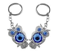 Homoyoyo 2pcs Owl Pendant Evil Eye Owls Key Chain Keychain Anklet Evil Chain of The Lid Locket Ornament for Decor Owl Shaped Ornament Hanging Ornament Owl Shaped Pendant Metal Pendant Glass