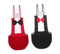Homoyoyo 2Pcs Parrot Diaper Flight Suit with Bowtie Washable Reusable Bird Clothes for Pet Birds Elegant Western Style Protective Apparel for Parties and Holidays