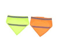 Homoyoyo 2pcs Pet Reflective Bandana Dog Scarf Neckerchief l Size High Visibility Safety Bib Night Walking Glow-in-the-dark for Dogs Random Color