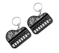 Homoyoyo 2pcs Piano Keyboard Keychains Decorative Key Chain Music Keychain for Backpack Stylish