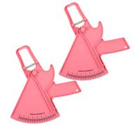 Homoyoyo 2pcs Pink Body Fat Measurement Calipers with Easy Operation and Plastic Material for Fitness and Gym Use, Handheld Skinfold Measuring Tool to Monitor Fat Loss Progress Accurately