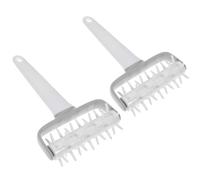 Homoyoyo 2pcs Pizza Dough Docker Set with Spike Rollers, Non-Stick Pastry Hole Puncher for Baking Pizza, Bread, and Pie Crusts, Kitchen Baking Tool for Even Dough Venting