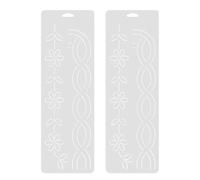 Homoyoyo 2pcs Plastic Quilting Templates for Crafts 17.6" Corner and Border Stencil Set for Machine and Hand Quilting, Embroidery Pattern Tool for Patchwork Sewing