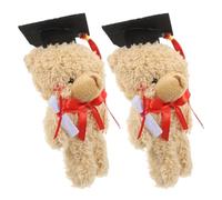 Homoyoyo 2pcs Plush Bear Graduation Bears Charm with Adorable Doctor Design Soft and Comfortable Graduation Stuffed Animal for W eremonies and Student