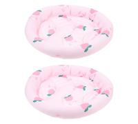 Homoyoyo 2pcs Portable Cooling Pet Mat for Guinea Pigs and Small Pets, Rectangular Pink Pad with Odor Reduction and Pp Cotton Material, for Use on The Go Or at Home
