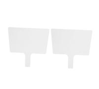 Homoyoyo 2pcs Portable Double-sided Acrylic Dry Erase Boards Reusable Handheld Answer Paddles for Classroom Interactive Learning and Student Participation
