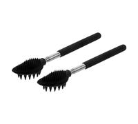 Homoyoyo 2pcs Portable Telescopic Back Scratcher Retractable Massage Tool for Women Face and Back with Smooth Stainless Steel Surface Lightweight and Travel-Friendly Design