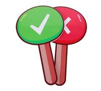 Homoyoyo 2Pcs Portable Voting Paddle Handheld Answer Boards for Teacher Student Interaction Classroom Supplies with Smooth Edges Reusable Judging Game Accessories