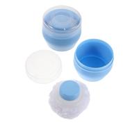 Homoyoyo 2pcs Powder Box Loose Powder Puff Container Empty Jar Puff for Body Boy Girl Refillable for Diaper Use and Nursery