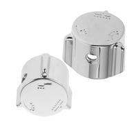 Homoyoyo 2pcs Precision Three-Stage Control Faucet Handle Replacement for Shower Mixer Valve Metal Knob for Hot Cold Water Adjustment Compact Lightweight Bathroom Tap Accessory