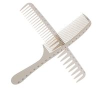 Homoyoyo 2pcs Professional Barbers Hair Cutting Combs Measuring Fine Teeth Lightweight Salon Hairdressing Tools for Home and Barber Use