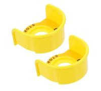 Homoyoyo 2pcs Push Button Switch Protector Cover with Emergency Stop Safety Guard, Yellow Plastic Panel Toggle Switch Guard for Industrial Control Applications
