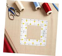 Homoyoyo 2pcs Quilting Ruler Set Lightweight Square Patchwork Templates with Clear Markings for Accurate Fabric Cutting and Complex Pattern Sewing