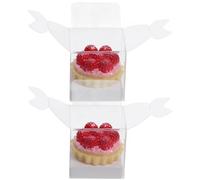 Homoyoyo 2pcs Realistic Strawberry Birthday Cake Model with Box, Miniature Dollhouse Dessert Ornament, Artificial Fake Cake Photo Prop for Doll House Decor and Play Scenes