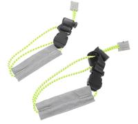 Homoyoyo 2pcs Reflective Leg Band Straps for Night Cycling and Running | Elastic Rope with Plastic Tightener, Non Slip Cuff Control, Yellow Finish for Ankle and Leggings
