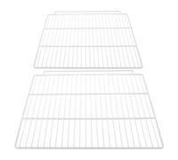 Homoyoyo 2pcs Refrigerator and Freezer Wire Shelves Replacement with Plastic-coated Steel Wire for Universal Compatibility and Space Optimization, Horizontal Mesh Board Divider for Fridge