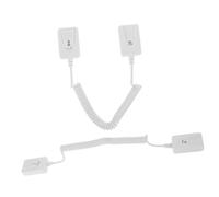 Homoyoyo 2pcs Remote Control Tether Cable Leash with Adhesive Hook Lost Security Lock for Tv Remotes Keys Phones No Drilling Space Saving Organizer for Home and Office