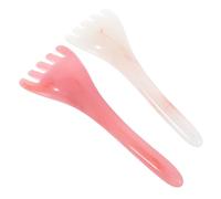 Homoyoyo 2Pcs Resin Scalp Massage Comb for Hair Growth and Stress Relief Anti-Static Five-Claw Head Massager with Smooth Polished Surface Suitable for Scalp Temples and Face Relaxation