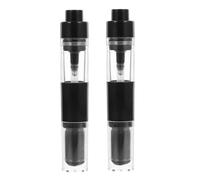 Homoyoyo 2pcs Retractable Press Dispense Makeup Brush with Refillable Powder Bottle Soft Bristles Foundation and Blush Brush for Travel Gentle Application Stylish Portable Design
