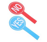 Homoyoyo 2pcs Reusable Yes No Voting Paddles Lightweight Foam Board Classroom Supplies Teacher Feedback Tools for Student Interaction and Event Evaluation