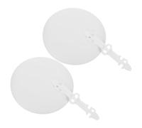 Homoyoyo 2pcs Round Ceiling Cover Plates White Blank Electrical Box Cover for Junction Boxes and Wire Access Ports with Mounting Bracket and Screws Flat Sl inish for Modern Homes