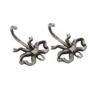 Homoyoyo 2pcs Rustic Bowknot Coat Hooks Vintage Wrought Iron Decorative Wall Hangers for Bathroom Towels Living Bags Bedroom Organization Easy DIY Installation Farmhouse Style