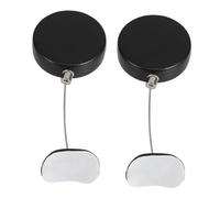 Homoyoyo 2pcs Security Steel Cable Lock Automatic Telescopic Lost Retractable Tether for Valuables Portable Travel Use Durable Design
