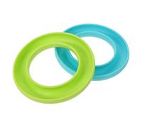 Homoyoyo 2pcs Silicone Bobbin Storage Ring Bobbin Container Organizer for Sewing Machines Thread Holder Craft Storage Tool in Apple Green and Light Blue