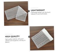 Homoyoyo 2Pcs Silicone Keyboard Cover for Transparent Protective Film with Anti-shock Anti-skid Features Ultra-thin Design Fits Desktop and Laptop Keyboards