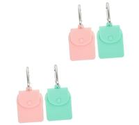 Homoyoyo 2pcs Silicone Keychain Wallet - Small Coin Purse with High Temperature Resistance - Food Grade Silicone Travel Pouch Perfect for Storing Coins and Keys on The Go