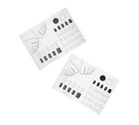 Homoyoyo 2Pcs Silicone Nail Art Mat Manicure Practice Cushion for Nail Techs Salon Supplies with Semi Transparent for Polish and Glitter Decals Portable Beauty Tool