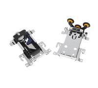 Homoyoyo 2pcs Sliding Closet Door Rollers with Upper and Lower Track Wheels Metal Wardrobe Sliding Door Hardware Replacement for Closet and Tracks