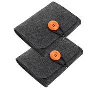Homoyoyo 2Pcs Small Essential Oil Pouch Thick Protective Organizer Bag Portable Storage for Travel Bottles Shockproof Non-Woven Felt Case for Essential Oil Bottle Safety and Convenient