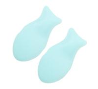 Homoyoyo 2Pcs Small Fish Shape Silicone Makeup Puff for Face Foundation and Powder Smooth Skin Friendly Surface Reusable Cosmetic Tool for Wet and Dry Application Lightweight Practical