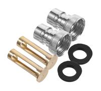 Homoyoyo 2Pcs Snap Coupling Adapter Kit with Water Stop Function for Washing Machines Brass Quick-fit Attachment for Bathroom and Kitchen Use