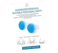 Homoyoyo 2Pcs Snoring Nose Breath Apparatus with Mini Nasal Buds for Improved Breathing and Snoring Reduction Portable Sleep Clips for Nasal Congestion Relief in Blue Packaging